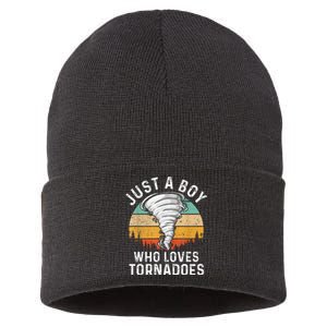 Tornado Storm Chasing Twister Hurricane Sustainable Knit Beanie