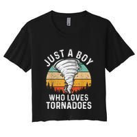 Tornado Storm Chasing Twister Hurricane Women's Crop Top Tee