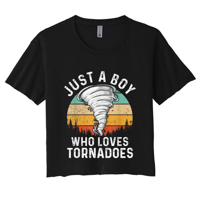 Tornado Storm Chasing Twister Hurricane Women's Crop Top Tee