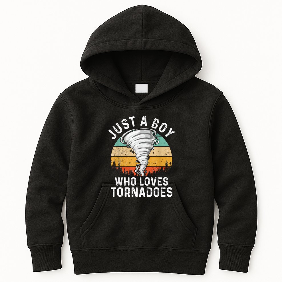 Tornado Storm Chasing Twister Hurricane Kids Hoodie