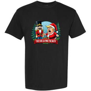 Trump Santa Claus With Nutcracker They Are Eating The Nuts Garment-Dyed Heavyweight T-Shirt