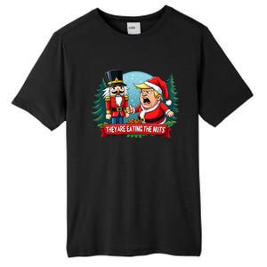 Trump Santa Claus With Nutcracker They Are Eating The Nuts Tall Fusion ChromaSoft Performance T-Shirt