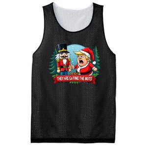 Trump Santa Claus With Nutcracker They Are Eating The Nuts Mesh Reversible Basketball Jersey Tank