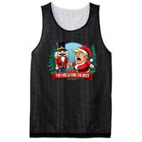 Trump Santa Claus With Nutcracker They Are Eating The Nuts Mesh Reversible Basketball Jersey Tank