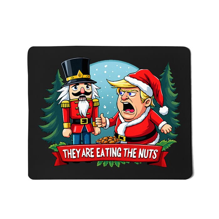 Trump Santa Claus With Nutcracker They Are Eating The Nuts Mousepad