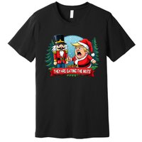 Trump Santa Claus With Nutcracker They Are Eating The Nuts Premium T-Shirt