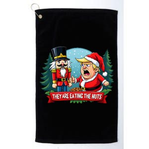 Trump Santa Claus With Nutcracker They Are Eating The Nuts Platinum Collection Golf Towel