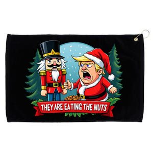 Trump Santa Claus With Nutcracker They Are Eating The Nuts Grommeted Golf Towel