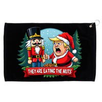 Trump Santa Claus With Nutcracker They Are Eating The Nuts Grommeted Golf Towel