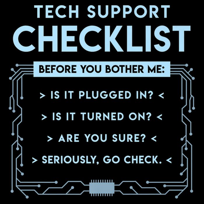Tech Support Checklist Funny Computer Geek Sysadmin Gift Youth Performance Sprint T-Shirt
