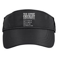 Tech Support Checklist Funny Computer Geek Sysadmin Gift Adult Drive Performance Visor