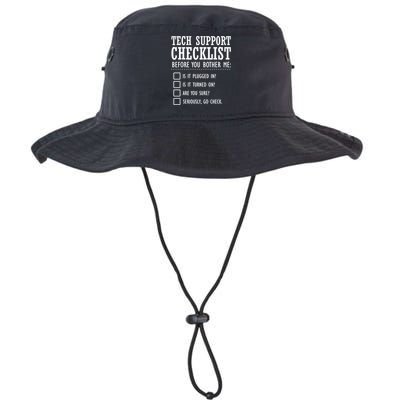 Tech Support Checklist Funny Computer Geek Sysadmin Gift Legacy Cool Fit Booney Bucket Hat