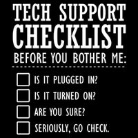 Tech Support Checklist Funny Computer Geek Sysadmin Gift Youth Performance Sprint T-Shirt