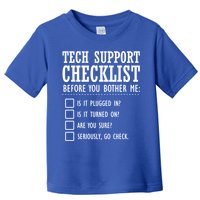Tech Support Checklist Funny Computer Geek Sysadmin Gift Toddler T-Shirt