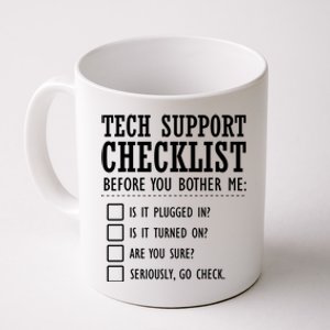 Tech Support Checklist Funny Computer Geek Sysadmin Gift Coffee Mug