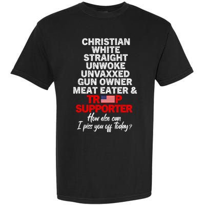Trump Supporter Christian White Straight Unwoke Unvaxxed Garment-Dyed Heavyweight T-Shirt