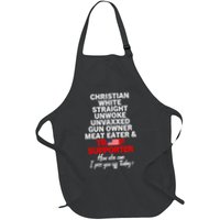 Trump Supporter Christian White Straight Unwoke Unvaxxed Apron