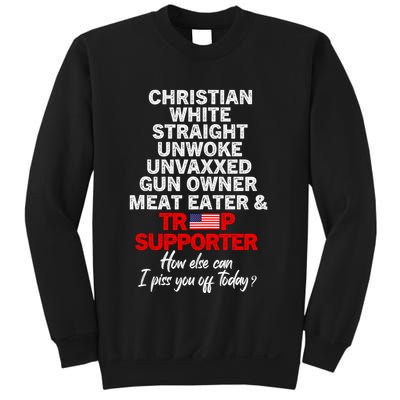Trump Supporter Christian White Straight Unwoke Unvaxxed Sweatshirt