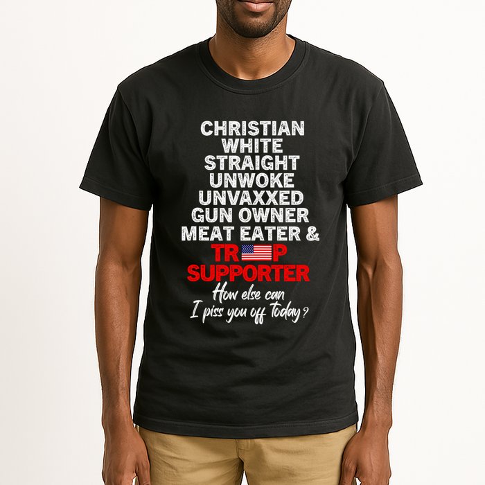 Trump Supporter Christian White Straight Unwoke Unvaxxed Tall T-Shirt