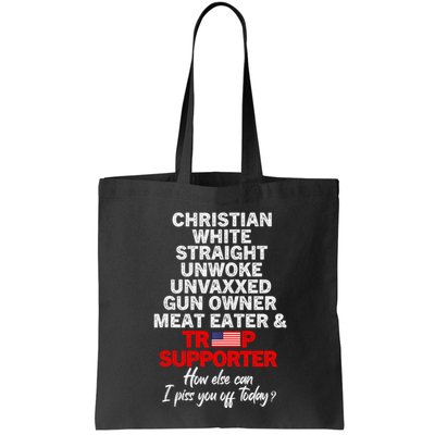 Trump Supporter Christian White Straight Unwoke Unvaxxed Bag