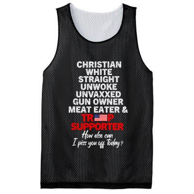 Trump Supporter Christian White Straight Unwoke Unvaxxed Mesh Reversible Basketball Jersey Tank