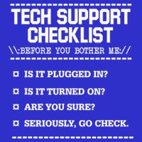 Tech Support Checklist Funny Computer Geek Sysadmin Gift Tall Long Sleeve T-Shirt