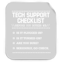 Tech Support Checklist Funny Computer Geek Sysadmin Gift Permanent Decal Sticker