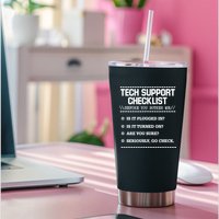 Tech Support Checklist Funny Computer Geek Sysadmin Gift Permanent Decal Sticker