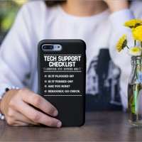 Tech Support Checklist Funny Computer Geek Sysadmin Gift Permanent Decal Sticker
