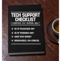 Tech Support Checklist Funny Computer Geek Sysadmin Gift Permanent Decal Sticker