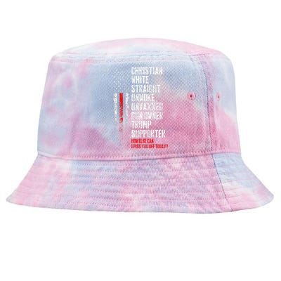 Trump Supporter Christian White Straight Unwoke Unvaxxed Tie-Dyed Bucket Hat