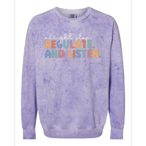 Teacher School Counselor Stop Regulate Teacher Life School Colorblast Crewneck Sweatshirt