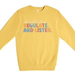 Teacher School Counselor Stop Regulate Teacher Life School Premium Crewneck Sweatshirt