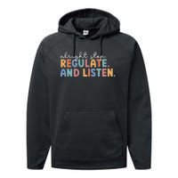 Teacher School Counselor Stop Regulate Teacher Life School Performance Fleece Hoodie