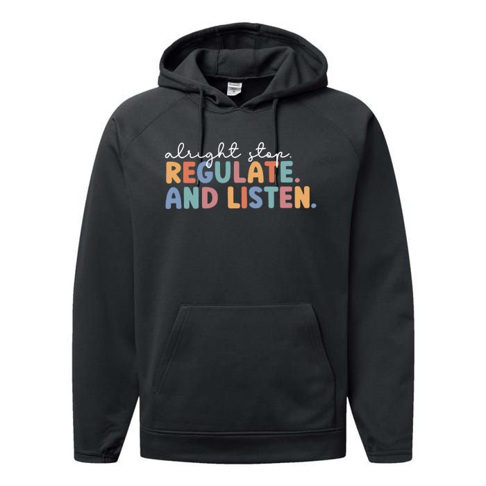 Teacher School Counselor Stop Regulate Teacher Life School Performance Fleece Hoodie