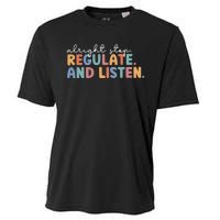 Teacher School Counselor Stop Regulate Teacher Life School Cooling Performance Crew T-Shirt