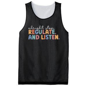 Teacher School Counselor Stop Regulate Teacher Life School Mesh Reversible Basketball Jersey Tank