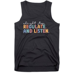 Teacher School Counselor Stop Regulate Teacher Life School Tank Top