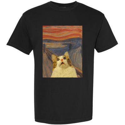 The Scream Cat Funny Classic Painting Garment-Dyed Heavyweight T-Shirt