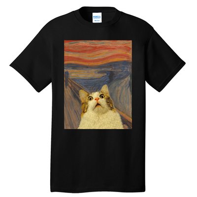 The Scream Cat Funny Classic Painting Tall T-Shirt