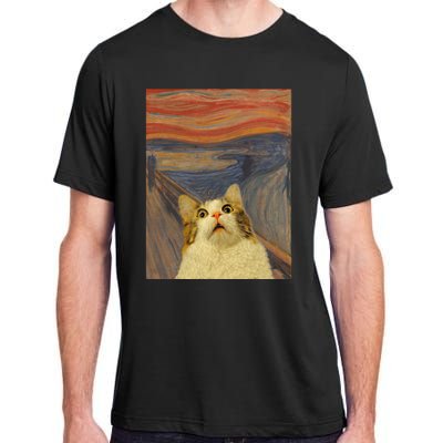 The Scream Cat Funny Classic Painting Adult ChromaSoft Performance T-Shirt