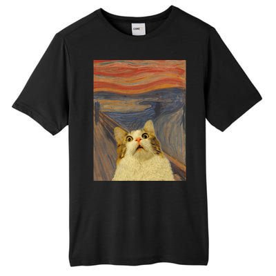 The Scream Cat Funny Classic Painting Tall Fusion ChromaSoft Performance T-Shirt