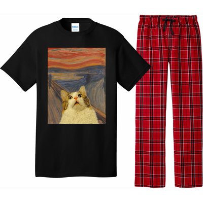 The Scream Cat Funny Classic Painting Pajama Set