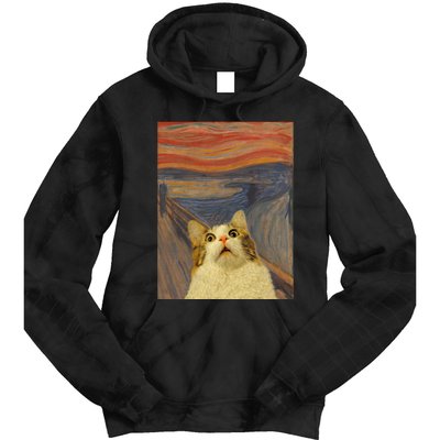 The Scream Cat Funny Classic Painting Tie Dye Hoodie