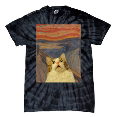 The Scream Cat Funny Classic Painting Tie-Dye T-Shirt