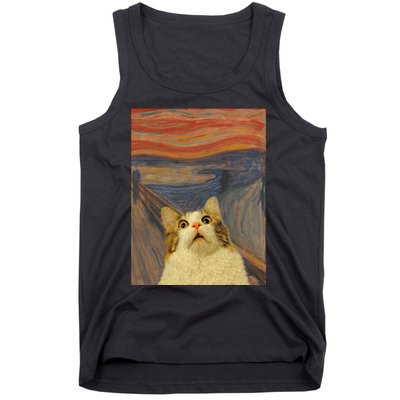 The Scream Cat Funny Classic Painting Tank Top