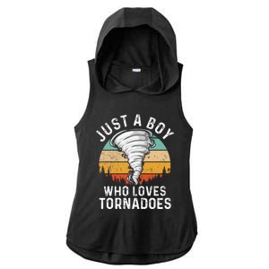 Tornado Storm Chasing Twister Hurricane Ladies PosiCharge Tri-Blend Wicking Draft Hoodie Tank