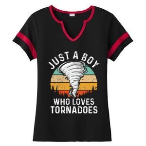 Tornado Storm Chasing Twister Hurricane Ladies Halftime Notch Neck Tee