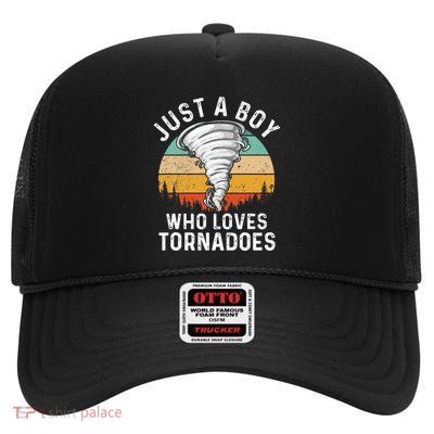 Tornado Storm Chasing Twister Hurricane High Crown Mesh Back Trucker Hat