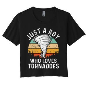 Tornado Storm Chasing Twister Hurricane Women's Crop Top Tee